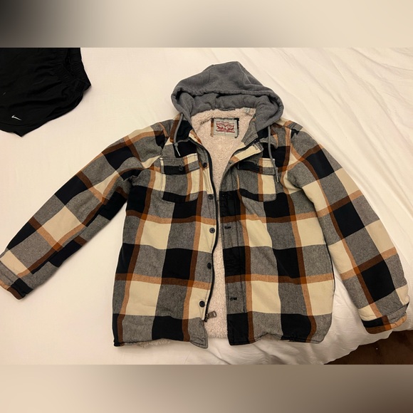 Levi's Sherpa lined multi plaid shirt jacket - Picture 5 of 5